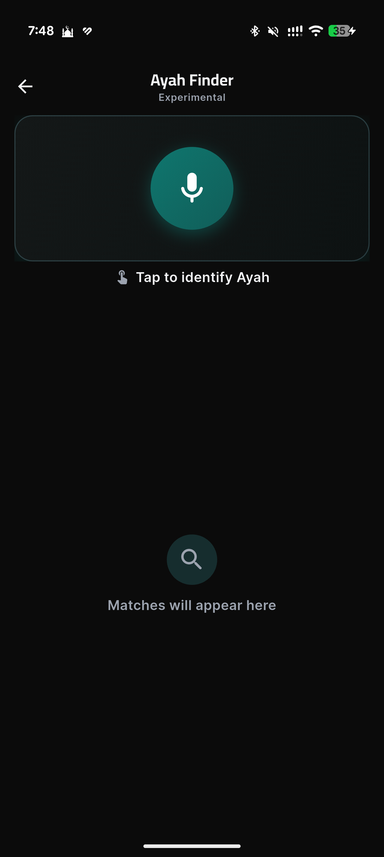 Hafiz Pro screenshot, dark appearance