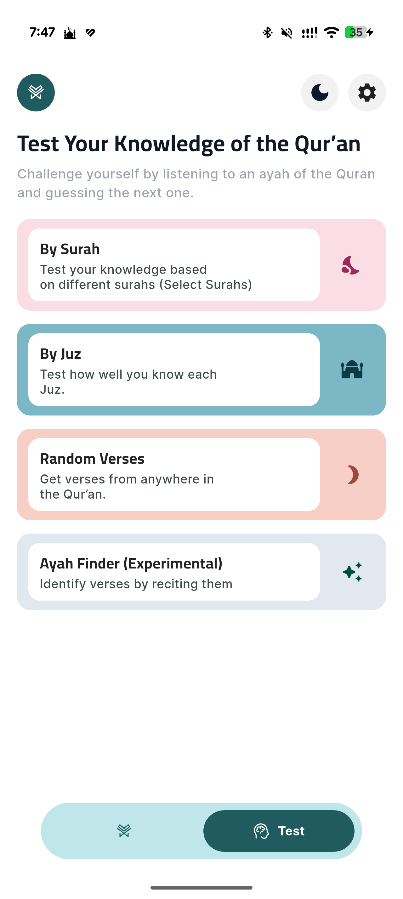 Hafiz Pro screenshot, light appearance