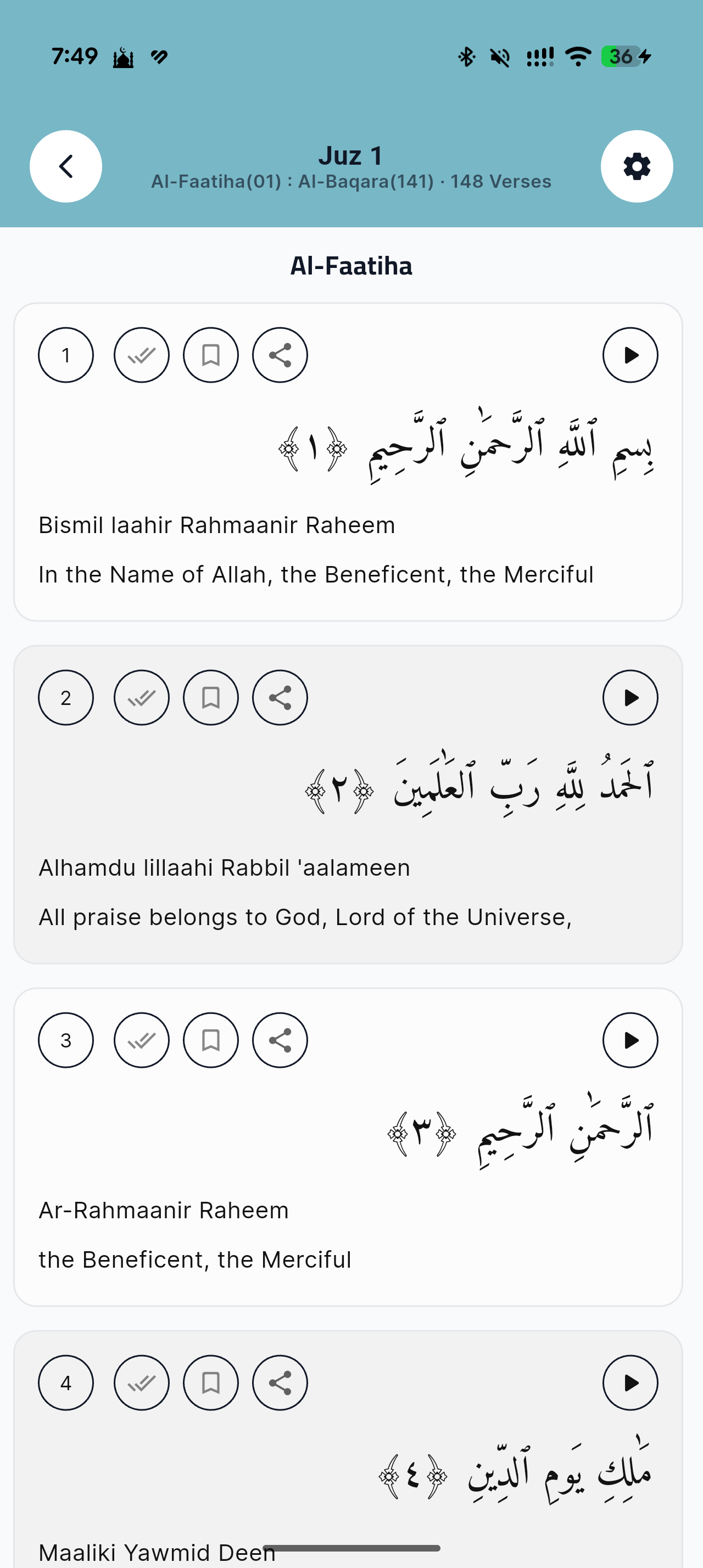 Hafiz Pro screenshot, light appearance