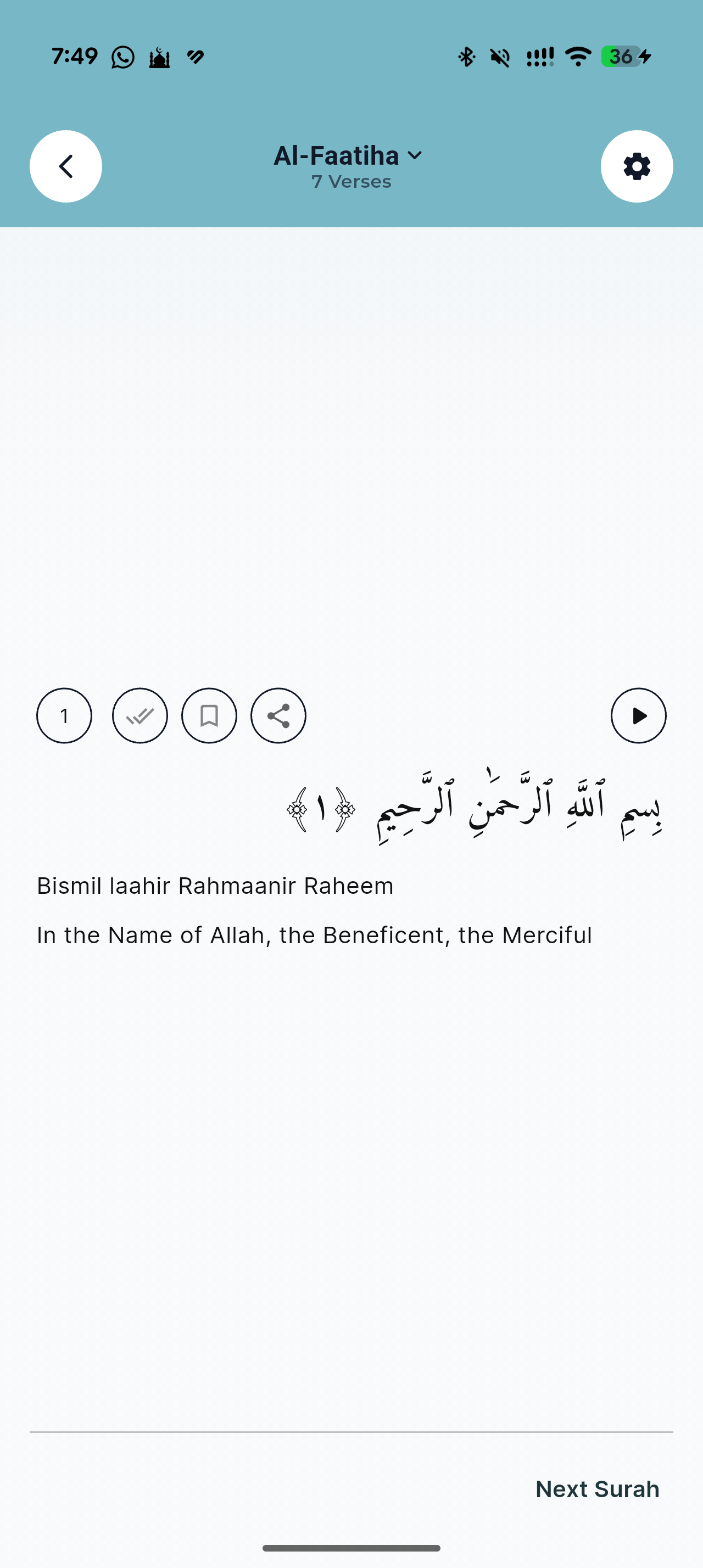 Hafiz Pro screenshot, light appearance